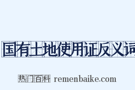 国有土地使用证反义词是什么意思的图片